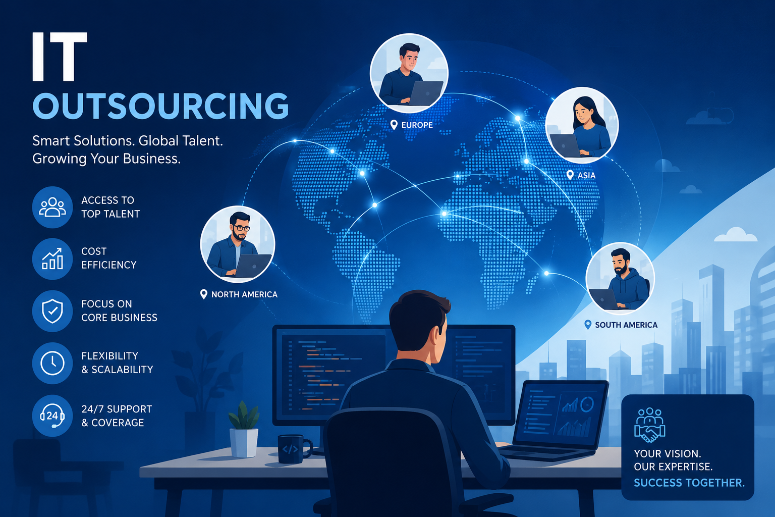 IT Outsourcing – prenechajte IT starostiach nám a sústreďte sa na váš biznis